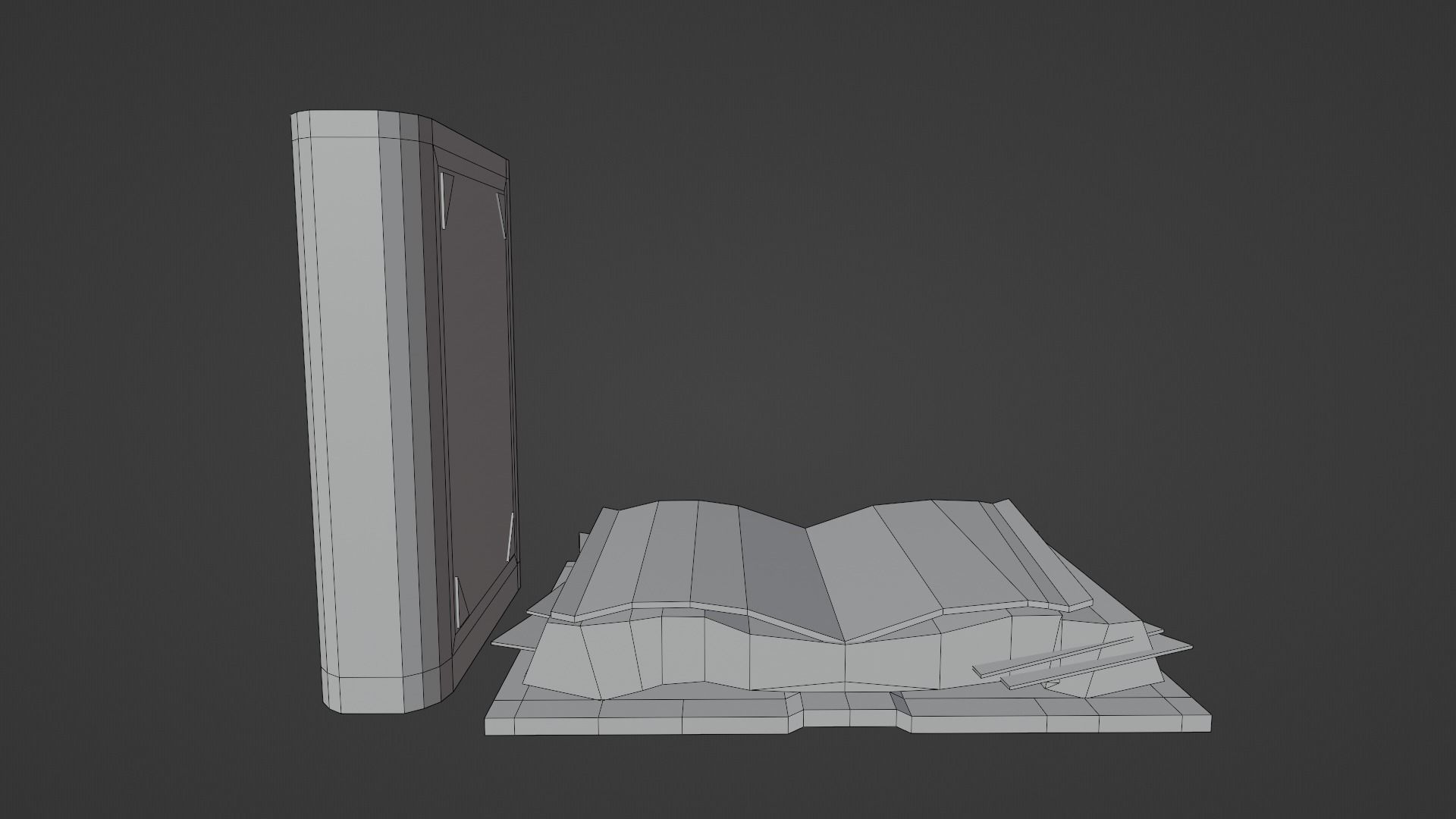 Red Book Low-poly 3D model_1
