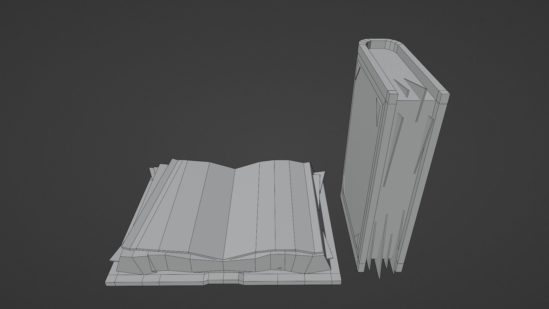Red Book Low-poly 3D model_2