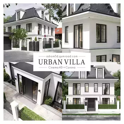 Urban Villa for Cinema 4D and Corona 3D model