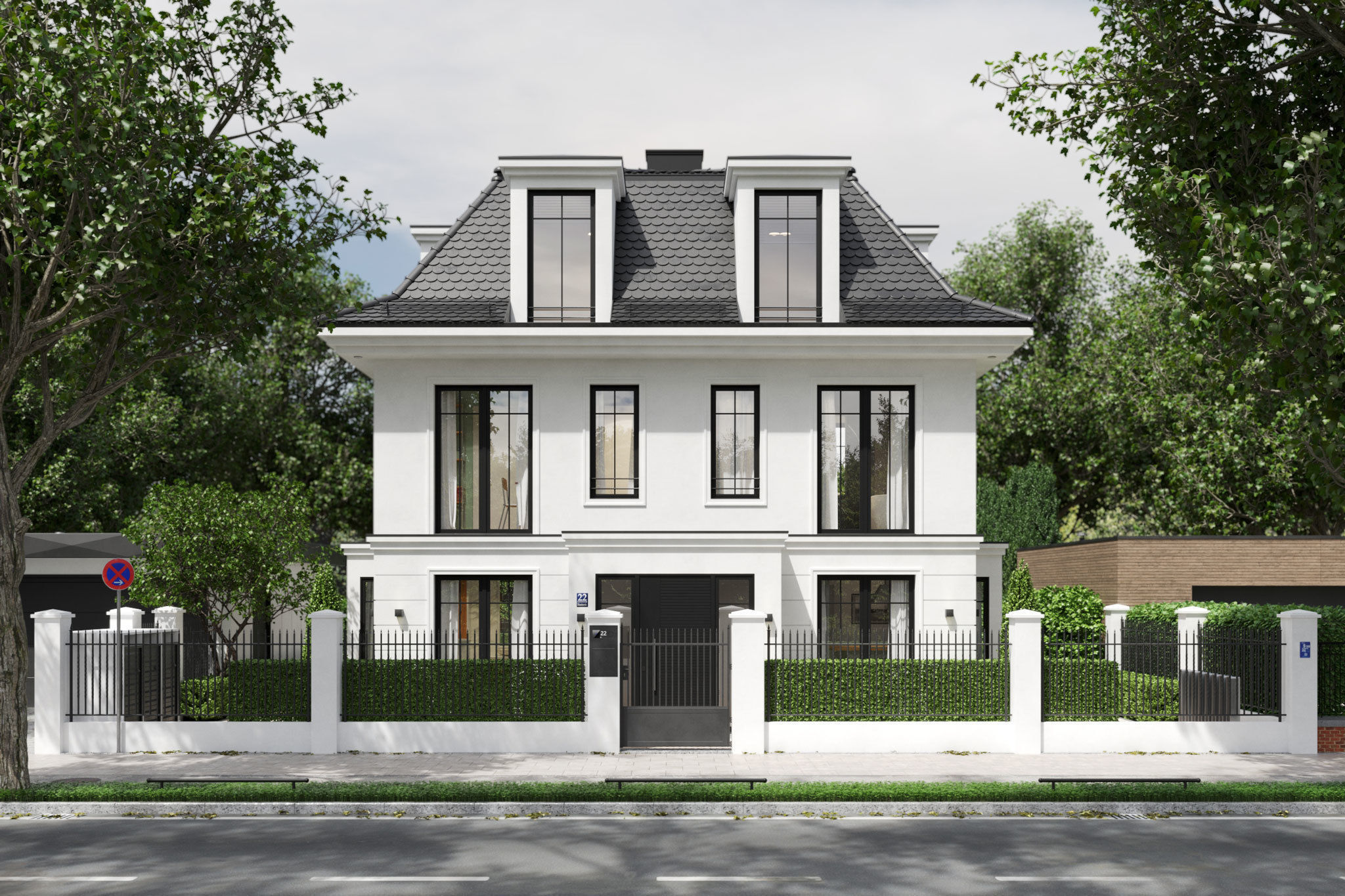 Urban Villa for Cinema 4D and Corona 3D model_5