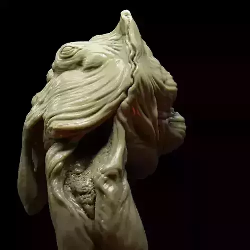Deformation STL sculpture of woman