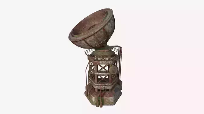 SciFi Antenna Tower A10 Abandoned - Sci Fi Exterior Design Low-poly 3D model