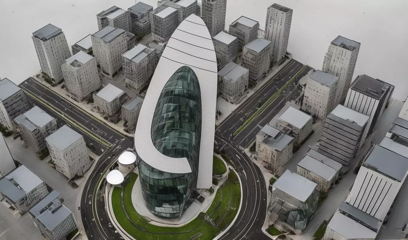 skyscraper ultra modern Building Low-poly 3D model