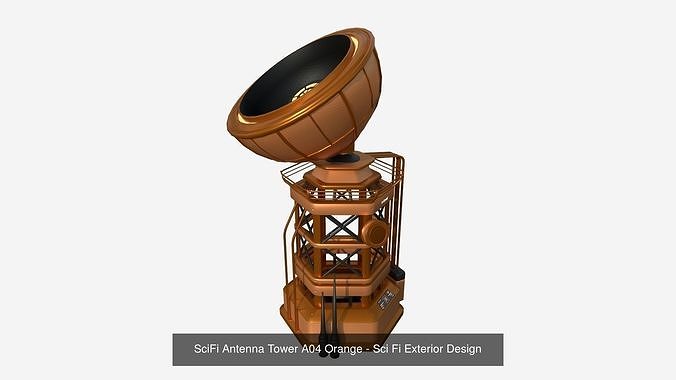 10 SciFi Antenna Towers A Collection - Sci Fi Exterior Design 3D Model Pack 5