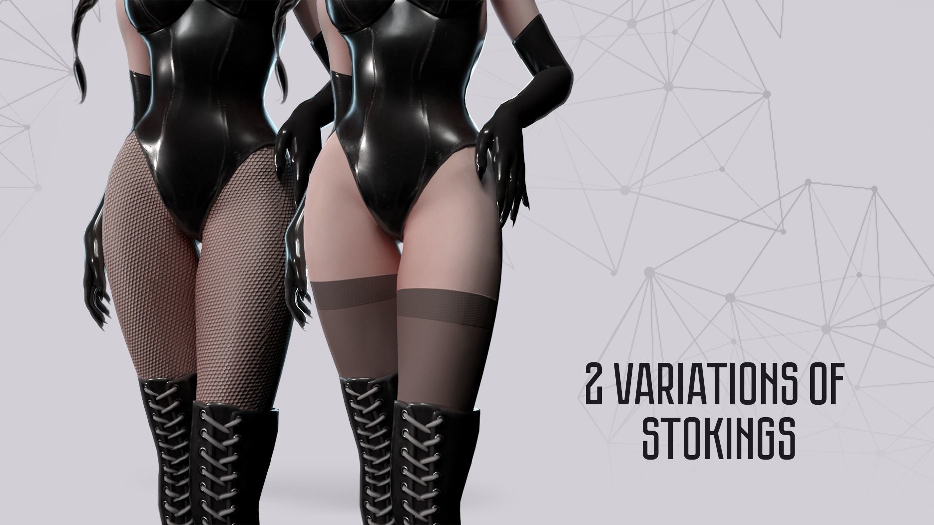 Lady Cat - Game Ready Low-poly 3D model_13