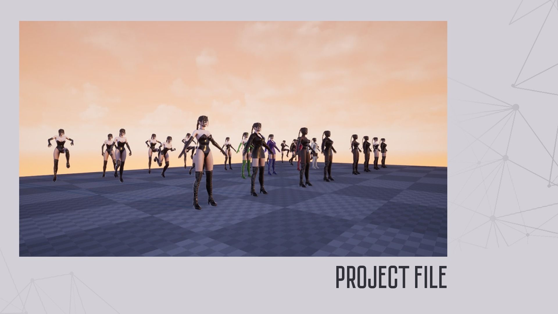 Lady Cat - Game Ready Low-poly 3D model_23