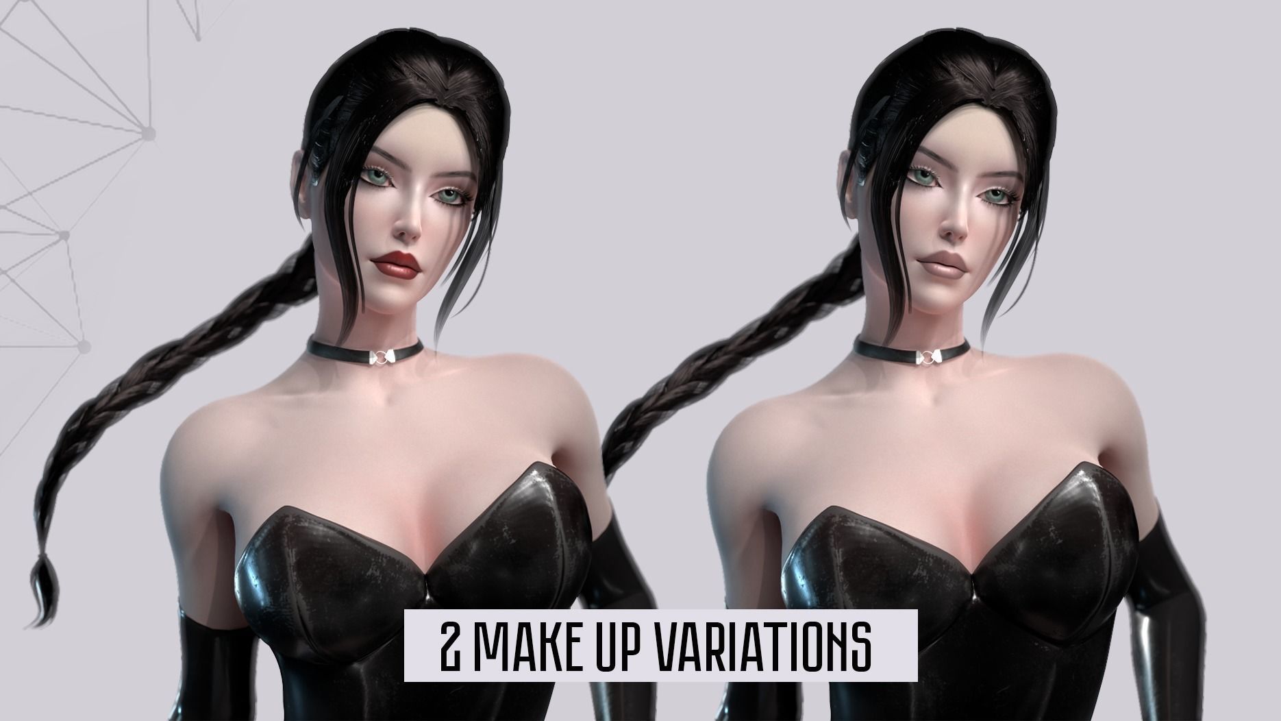 Lady Cat - Game Ready Low-poly 3D model_7