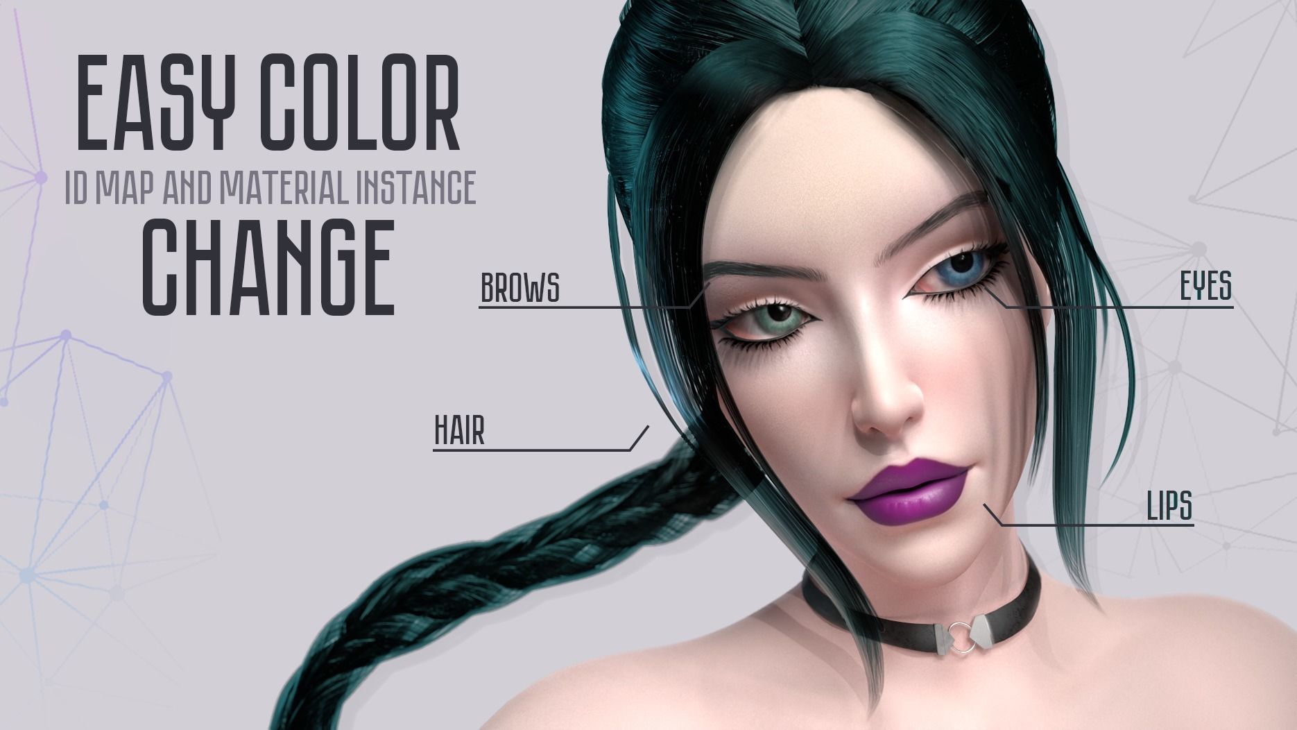 Lady Cat - Game Ready Low-poly 3D model_15