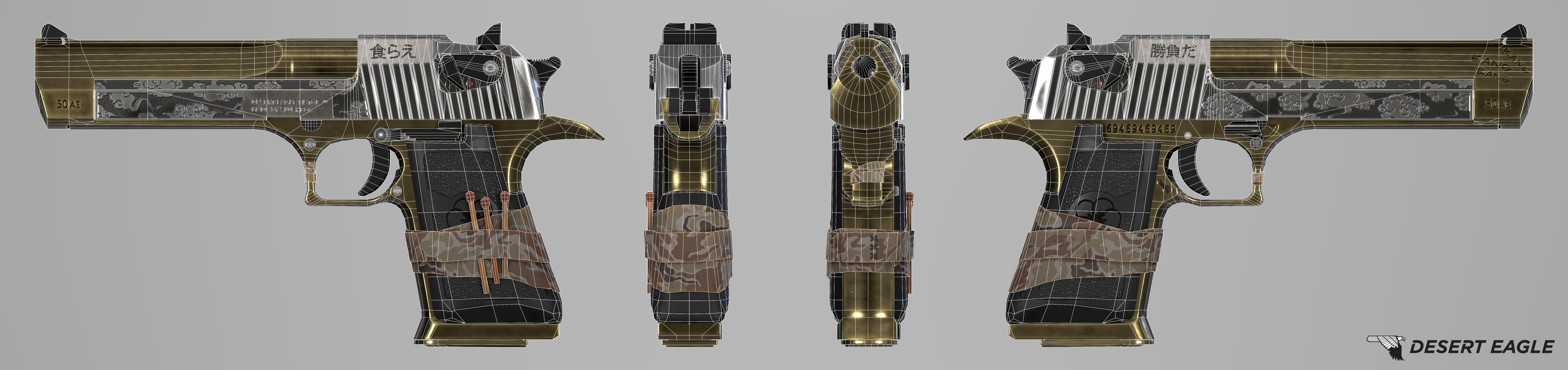 Custom Desert Eagle 3D model_2