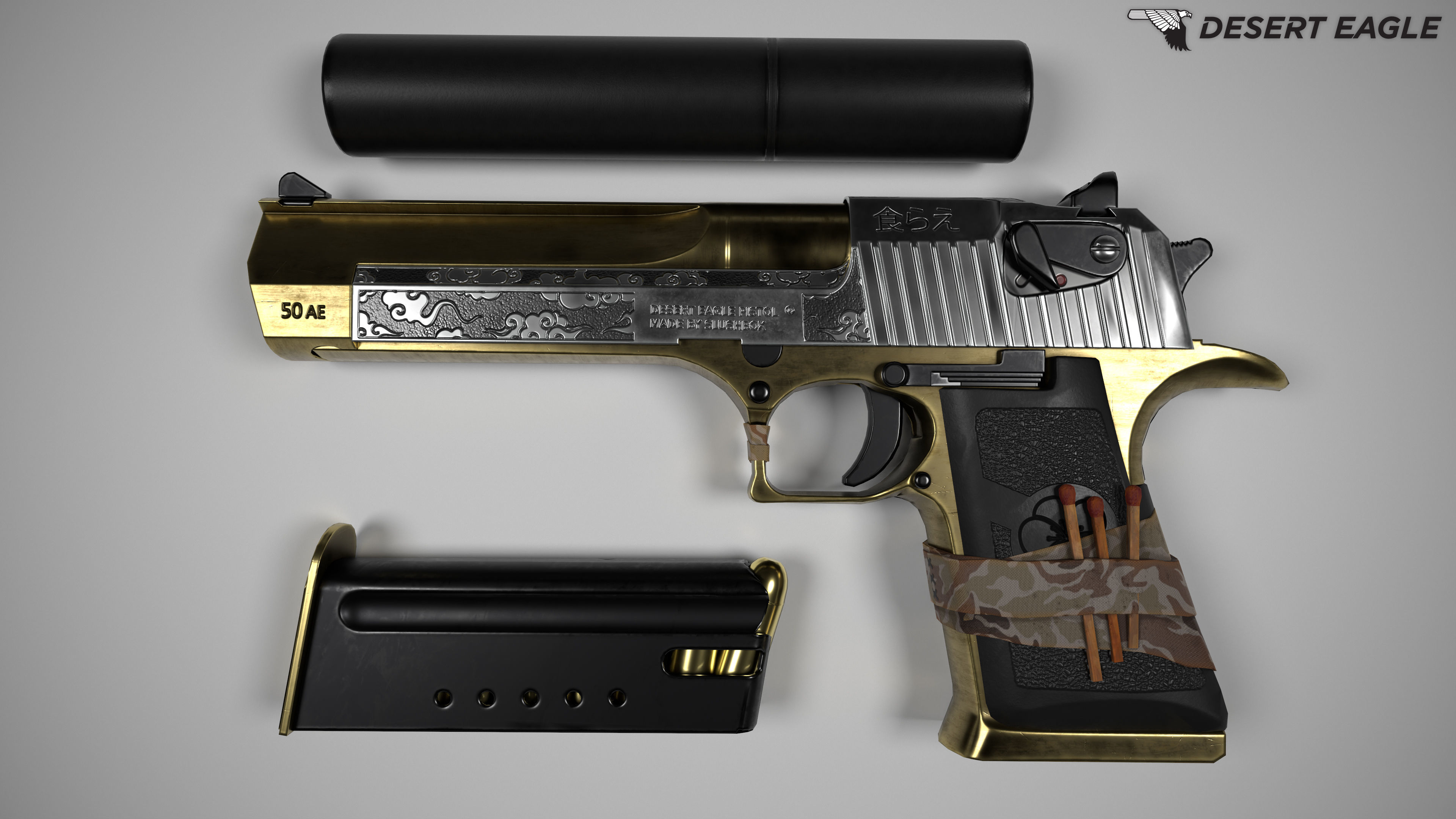 Custom Desert Eagle 3D model_4