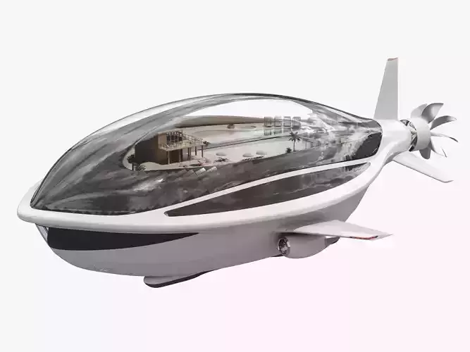 Futuristic Airship Concept 3D model