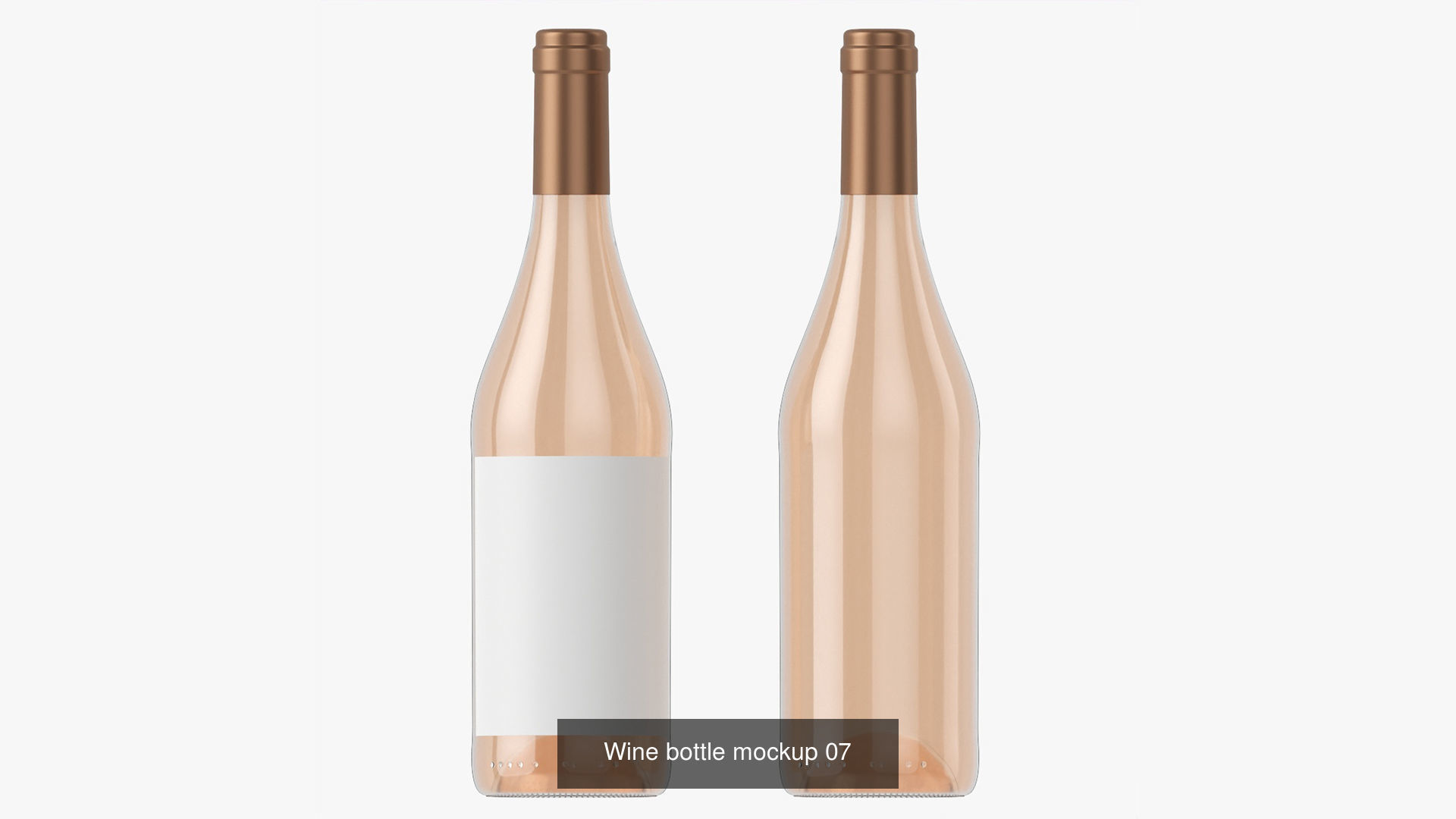 Blank Wine Bottles for Mockup 3D Model Collection_7