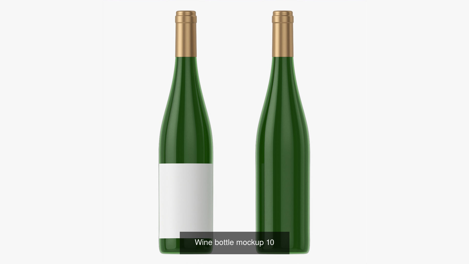 Blank Wine Bottles for Mockup 3D Model Collection_8