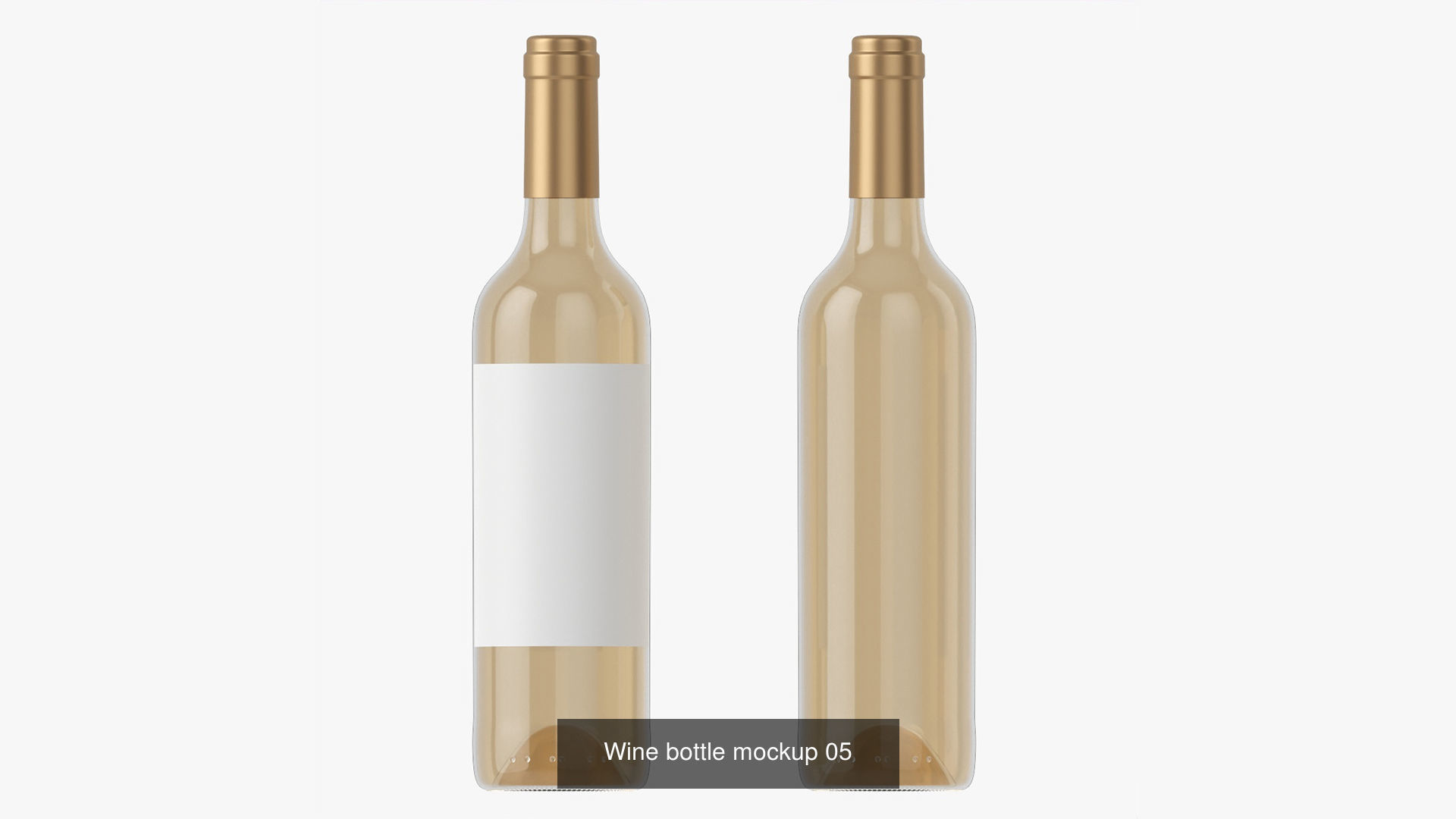 Blank Wine Bottles for Mockup 3D Model Collection_5