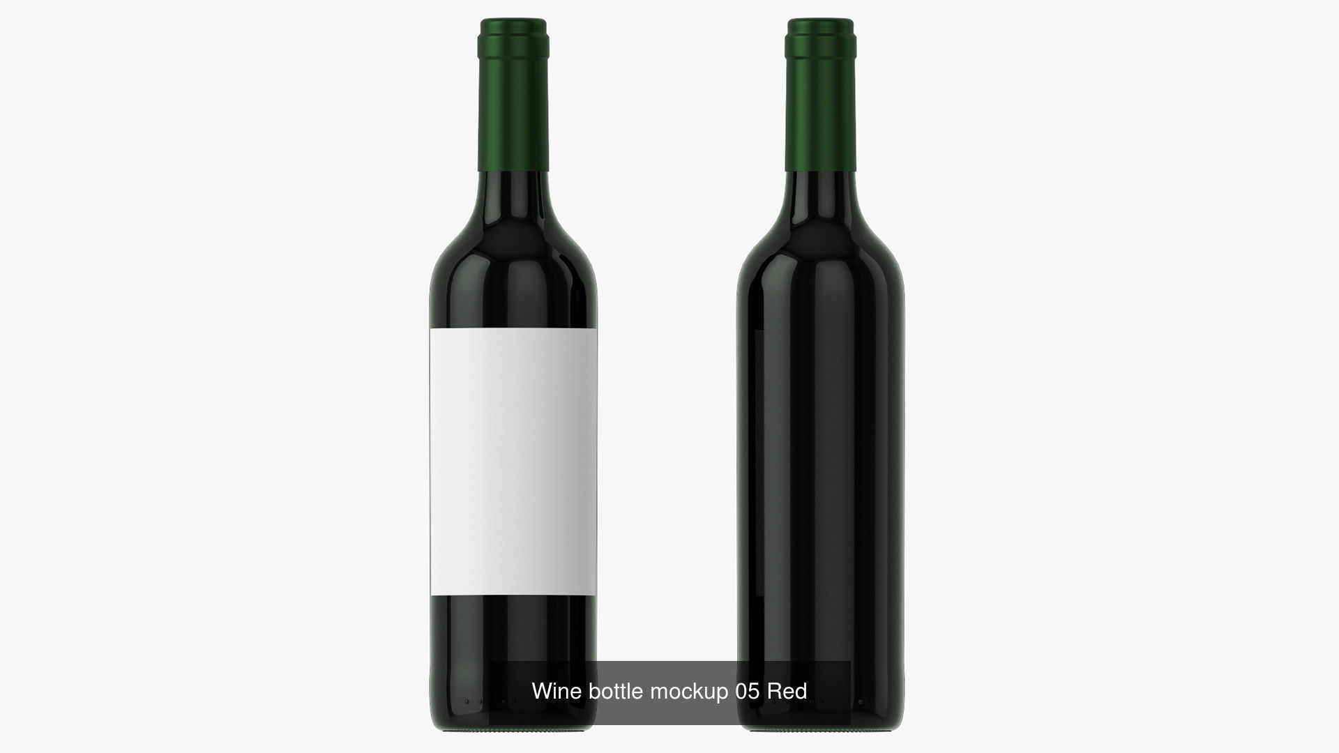 Blank Wine Bottles for Mockup 3D Model Collection_6