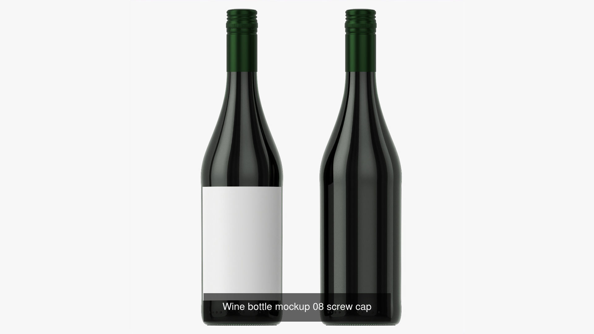 Blank Wine Bottles for Mockup 3D Model Collection_14