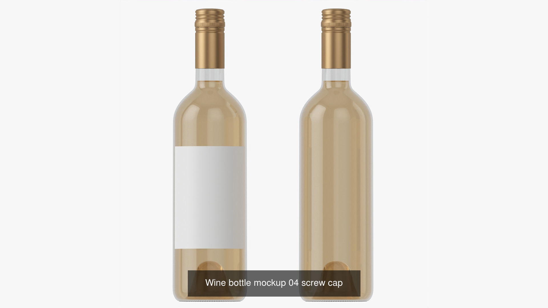 Blank Wine Bottles for Mockup 3D Model Collection_12