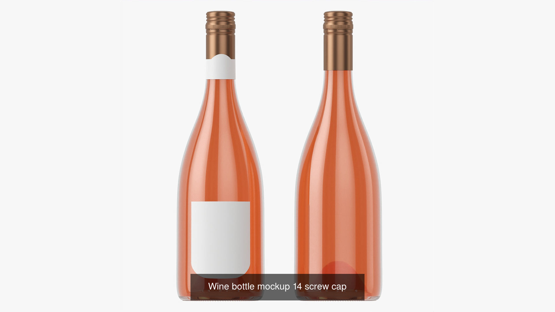 Blank Wine Bottles for Mockup 3D Model Collection_17