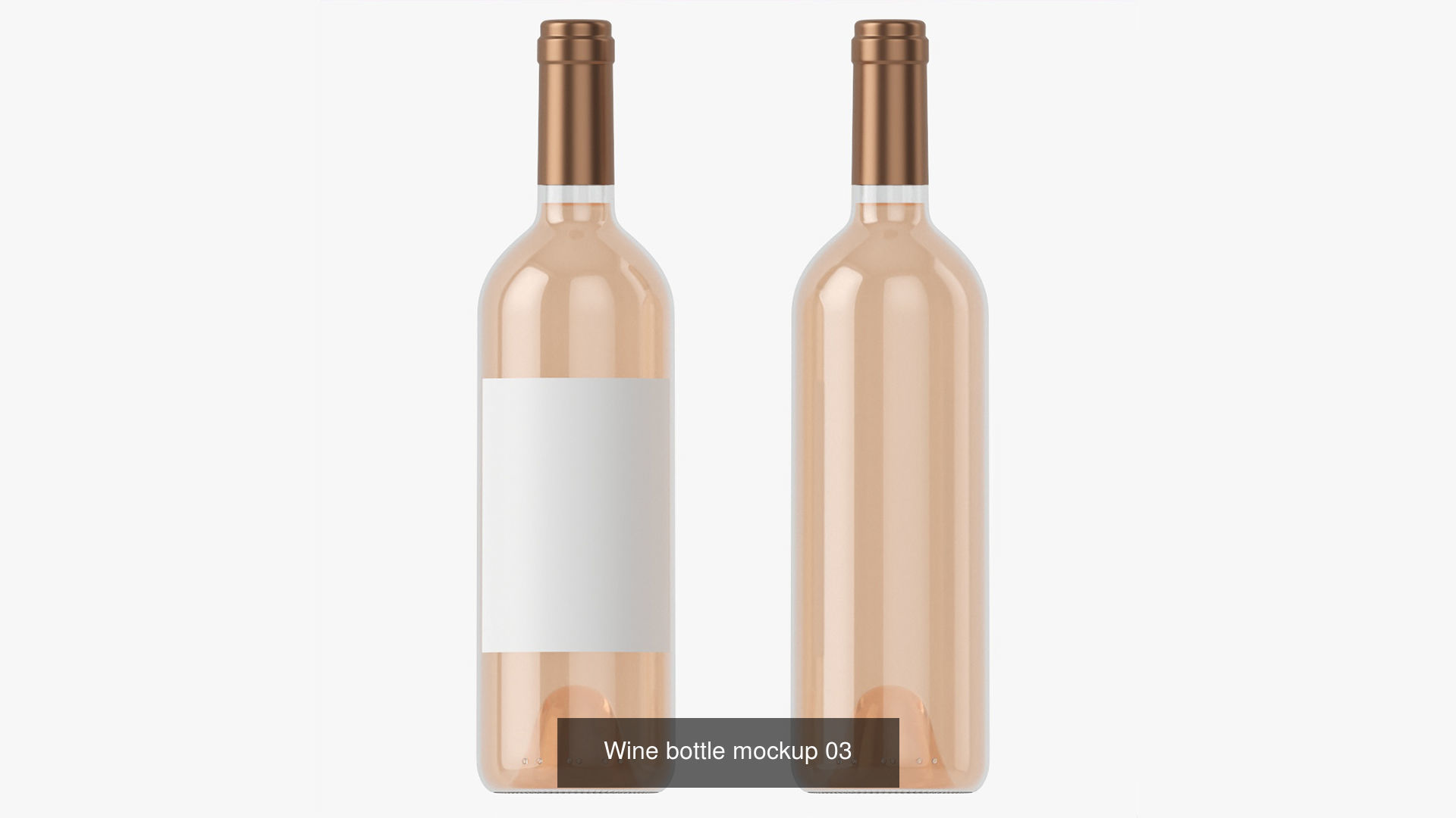 Blank Wine Bottles for Mockup 3D Model Collection_3