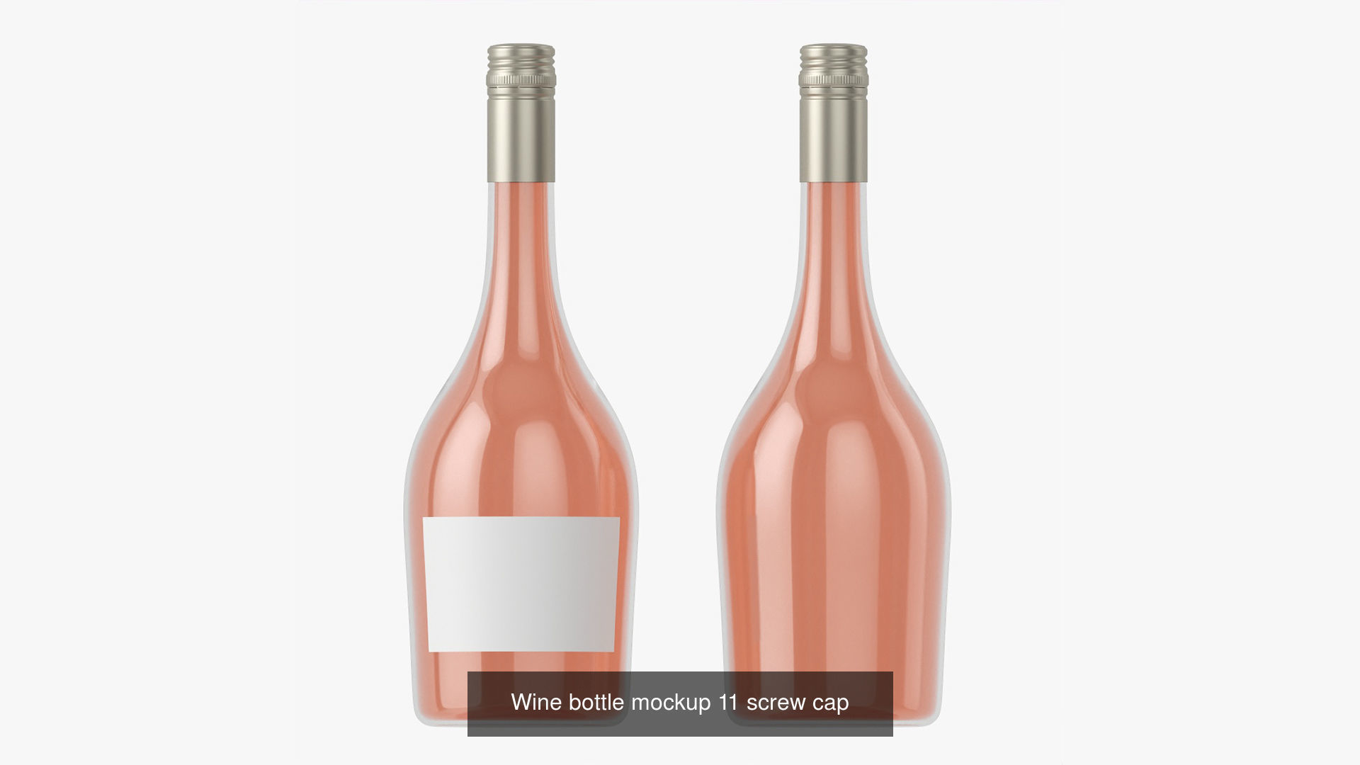 Blank Wine Bottles for Mockup 3D Model Collection_16