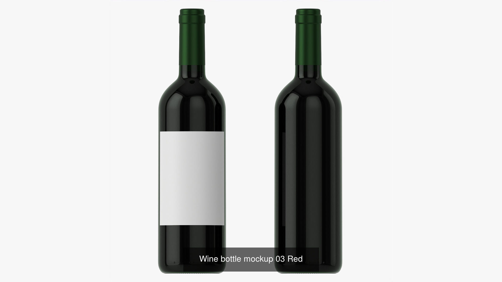 Blank Wine Bottles for Mockup 3D Model Collection_4