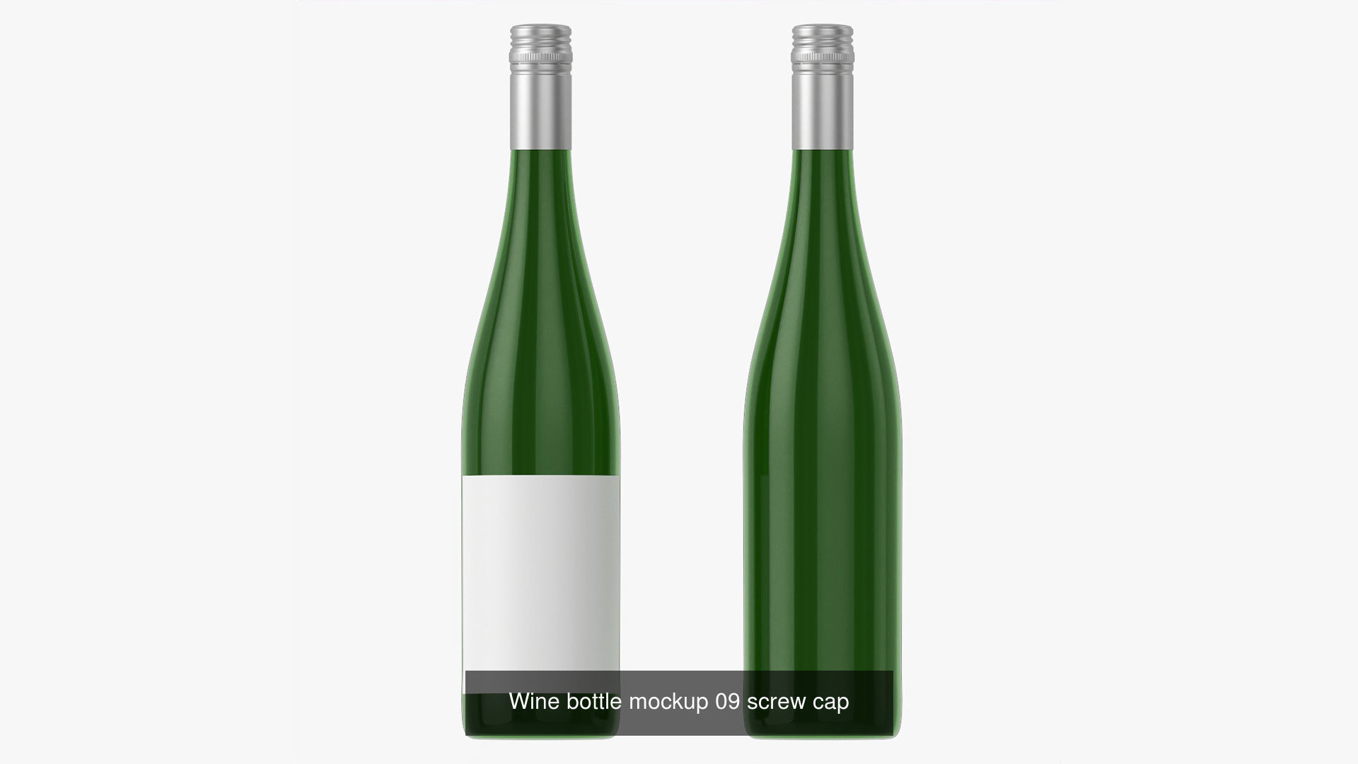 Blank Wine Bottles for Mockup 3D Model Collection_15