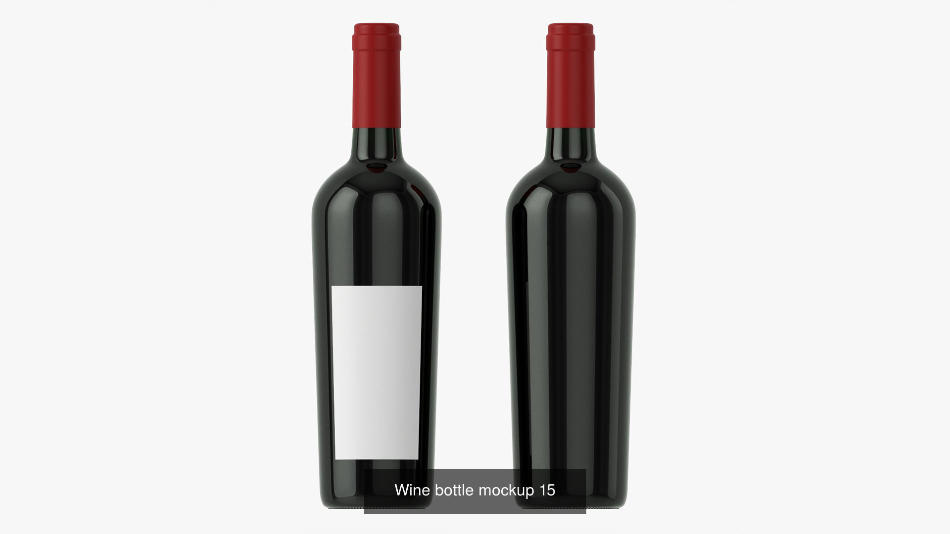 Blank Wine Bottles for Mockup 3D Model Collection_11
