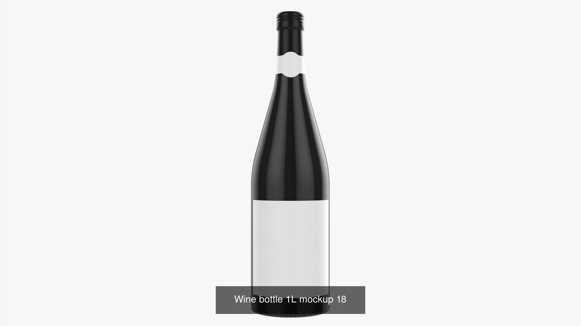 Blank Wine Bottles for Mockup 3D Model Collection_19