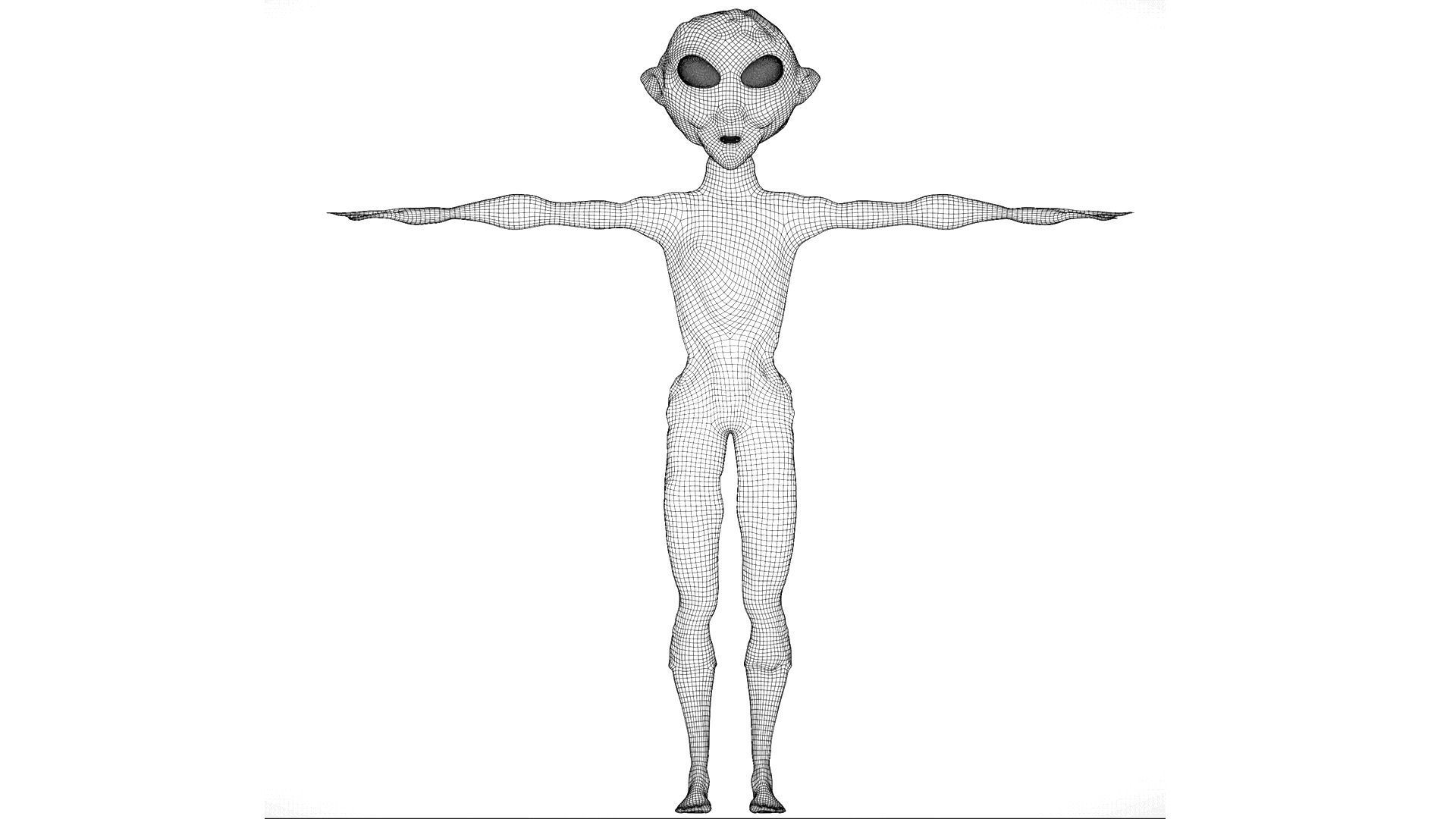 Alien humanoid 3D model_8
