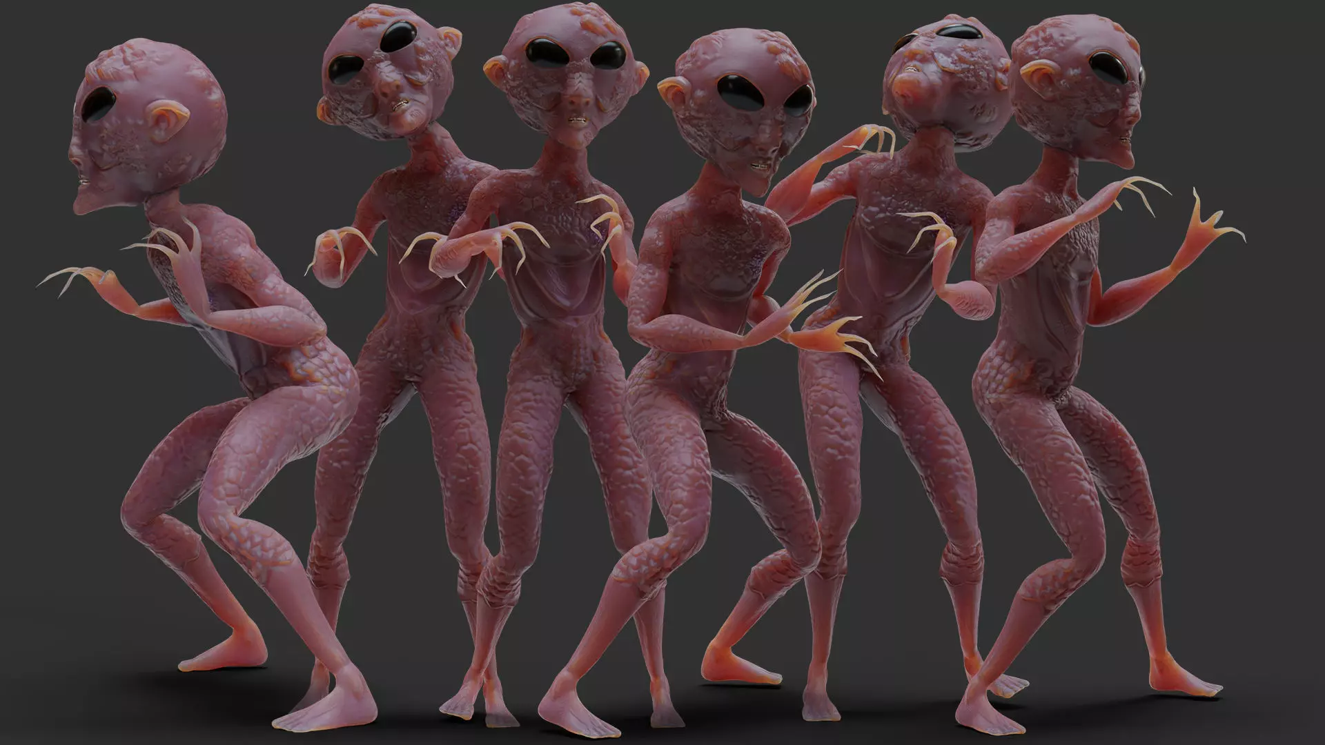 Alien humanoid 3D model_0