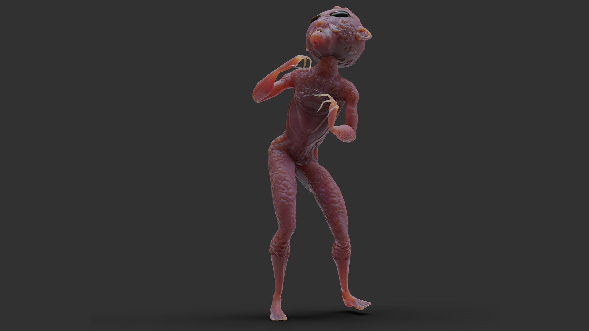 Alien humanoid 3D model_1