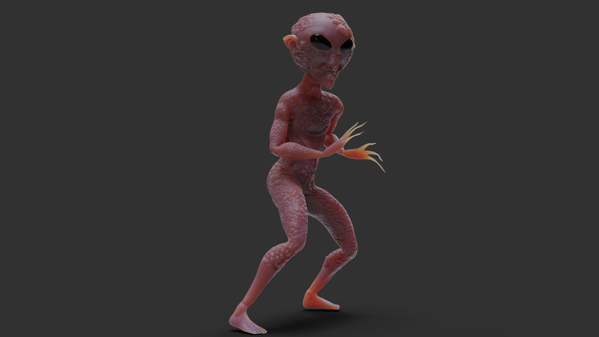 Alien humanoid 3D model_5