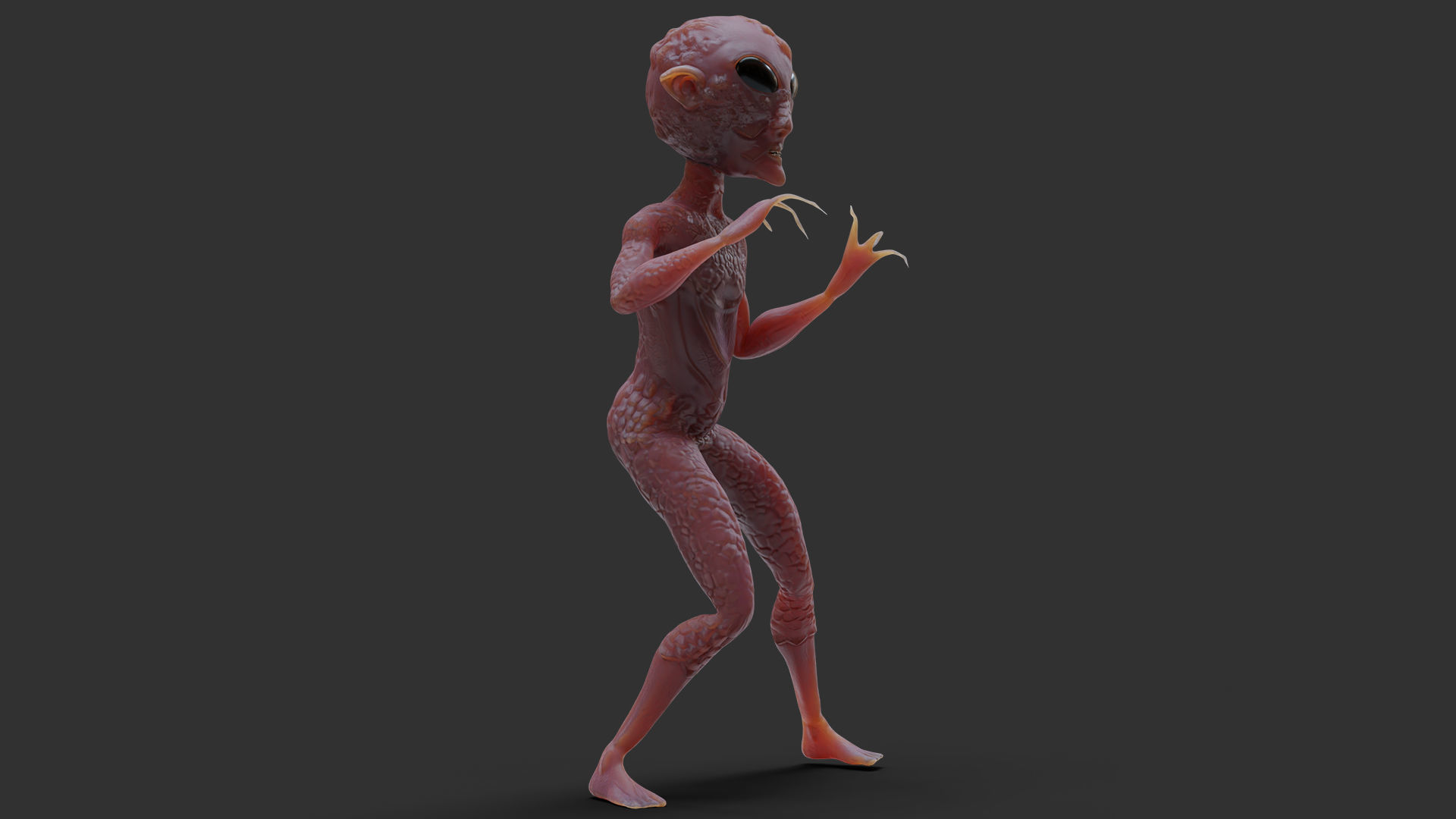 Alien humanoid 3D model_6