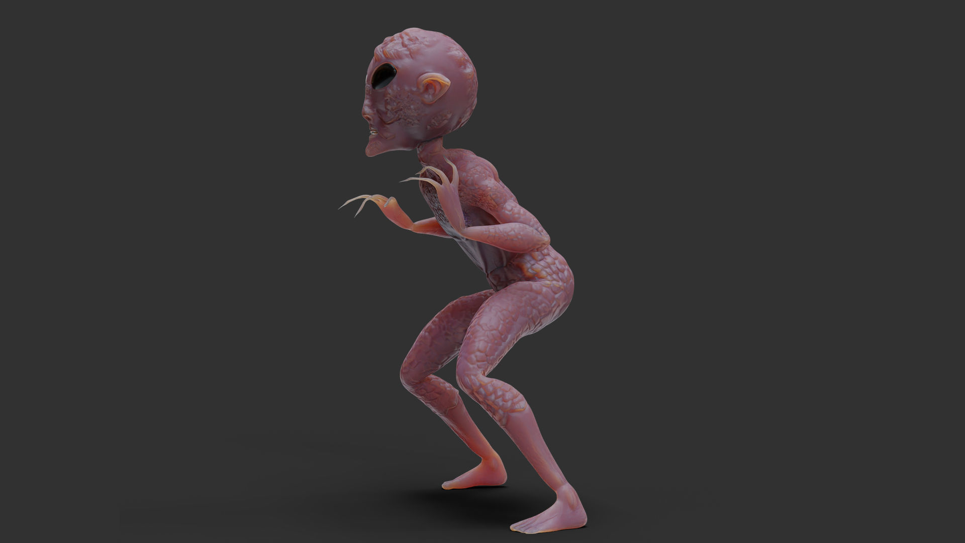 Alien humanoid 3D model_4