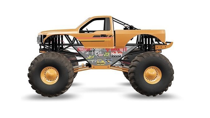 Monster Truck Bigfoot 3D model Low-poly 3D model 5