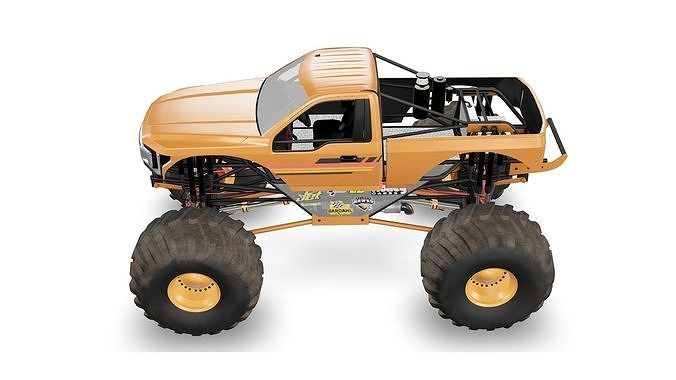 Monster Truck Bigfoot 3D model Low-poly 3D model 6