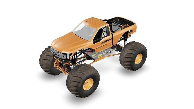 Monster Truck Bigfoot 3D model Low-poly 3D model 3