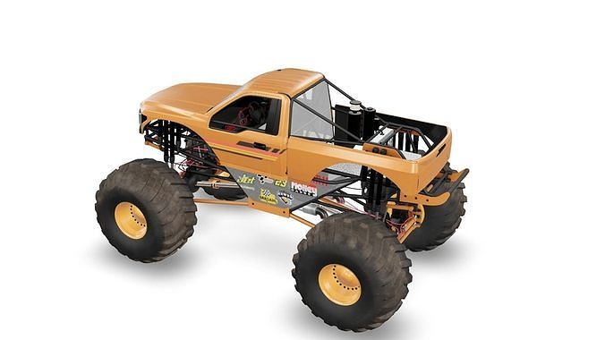 Monster Truck Bigfoot 3D model Low-poly 3D model 2