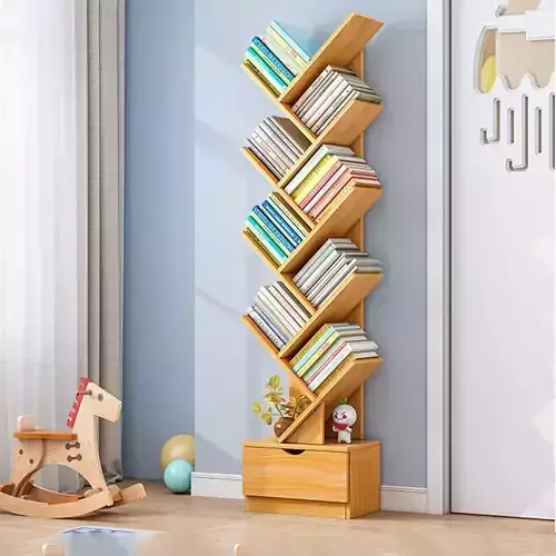 Wooden bookshelf