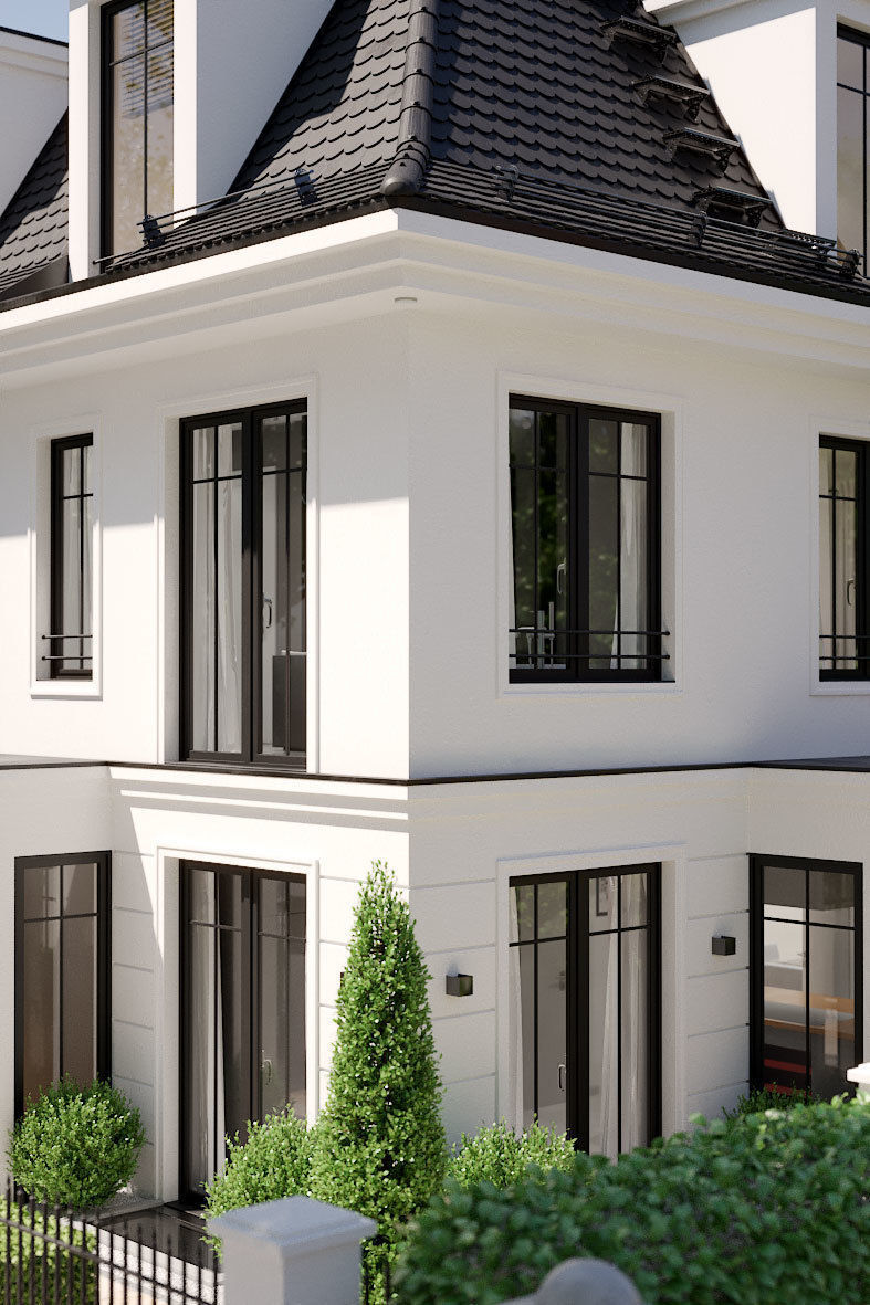 Urban Villa for Cinema 4D and V-Ray 3D model_6