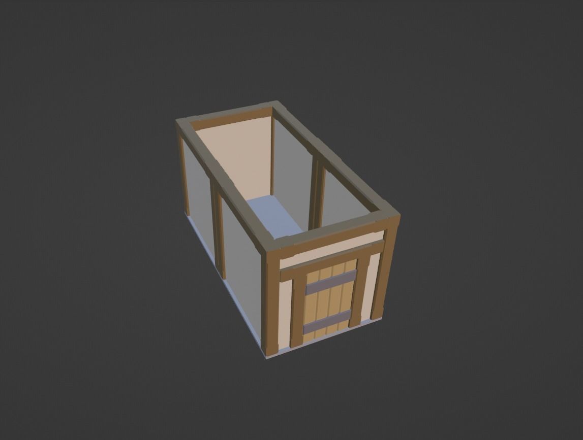 Low Poly Modular Building Low-poly 3D model_12