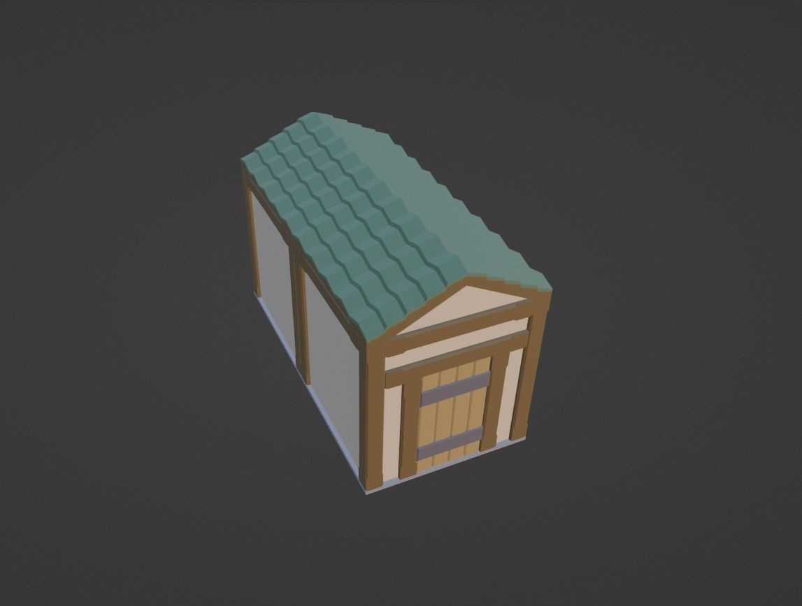 Low Poly Modular Building Low-poly 3D model_11