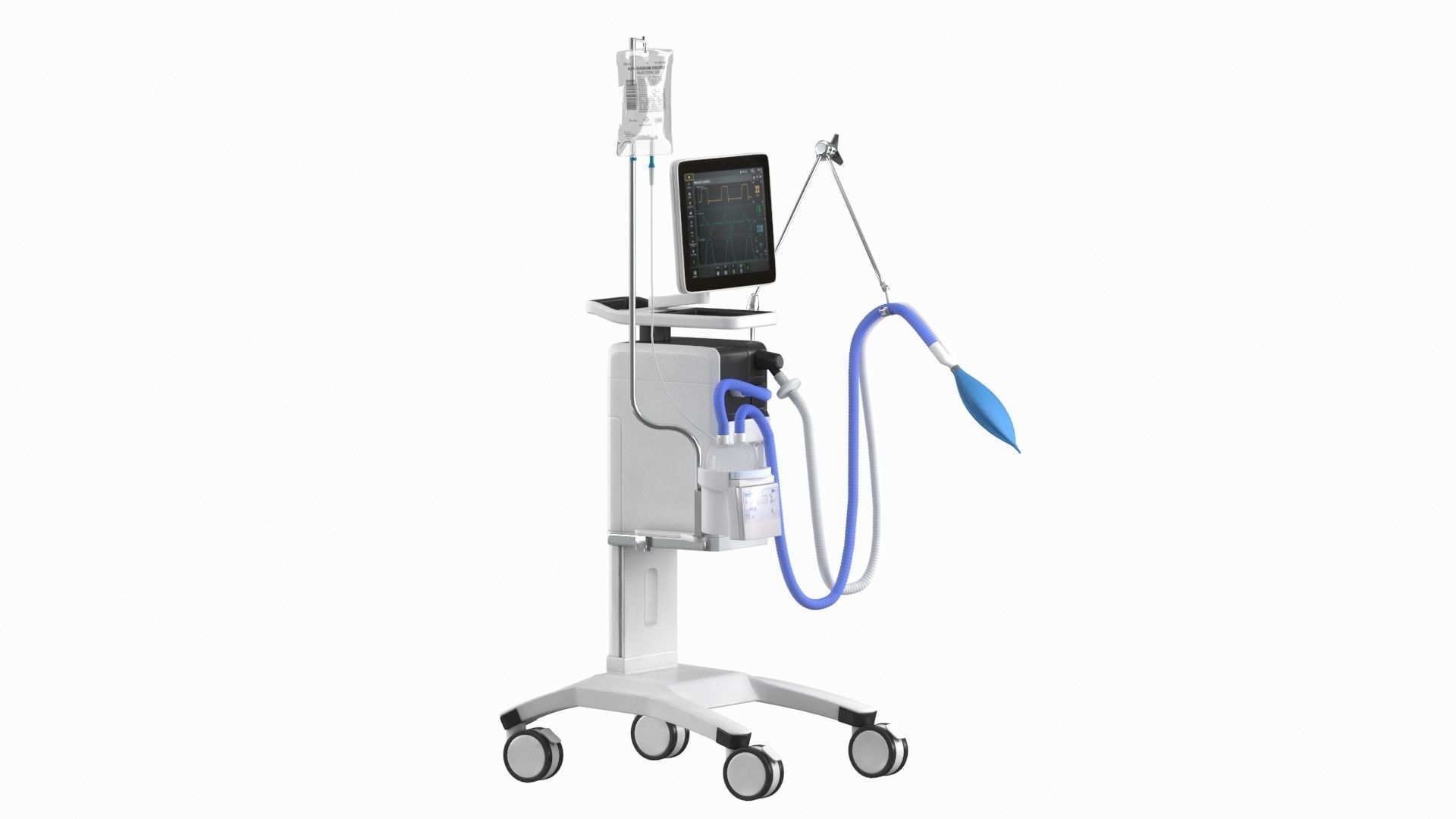 Ventilator Servo - U Low-poly 3D model_2