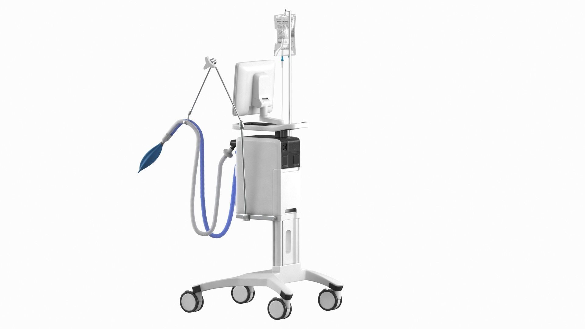 Ventilator Servo - U Low-poly 3D model_7