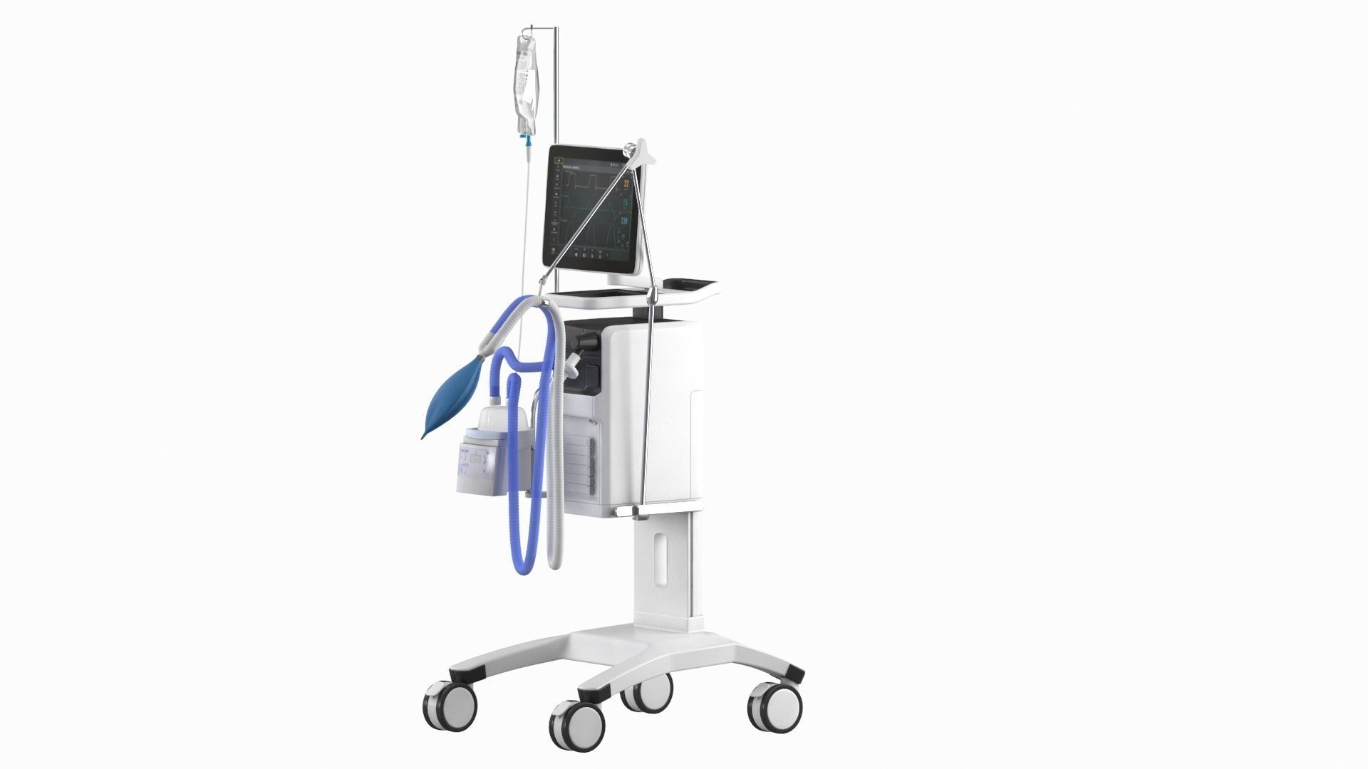 Ventilator Servo - U Low-poly 3D model_9