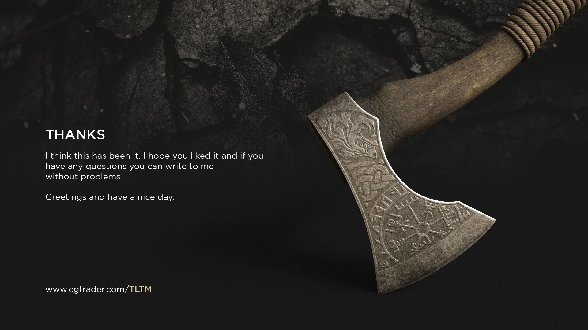 Nordic Axe 3D model_6