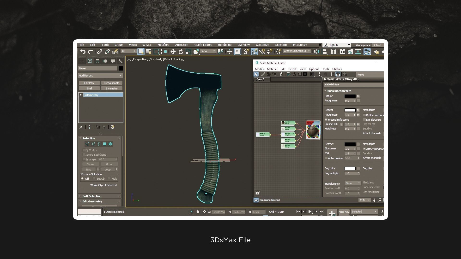 Nordic Axe 3D model_8