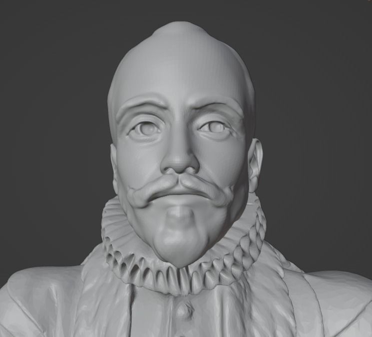 Michel de Montaigne 3D print model_1