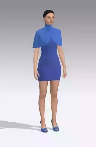 VIOLET DRESS AND CUP DETAIL LOOK