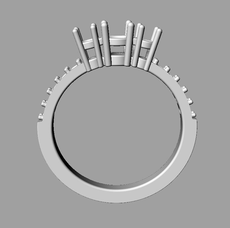 3 Stones Ring 3D print model_15